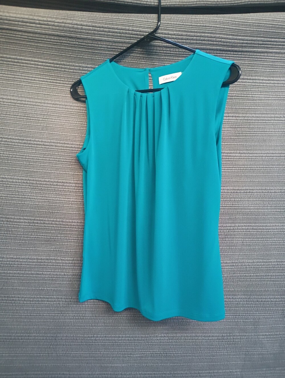 Calvin Klein Teal Pleated Sleeveless Camisole